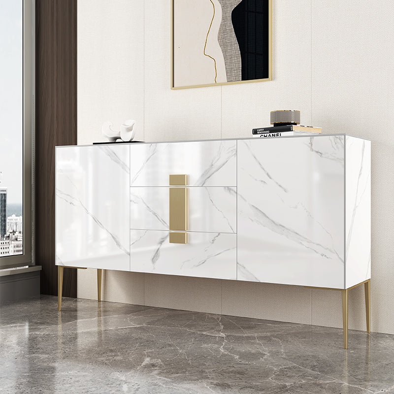 EIRWEN Sintered Stone Console Table Buffet Table Shoe Cabinet Scratch-resistant Surface 1.5m