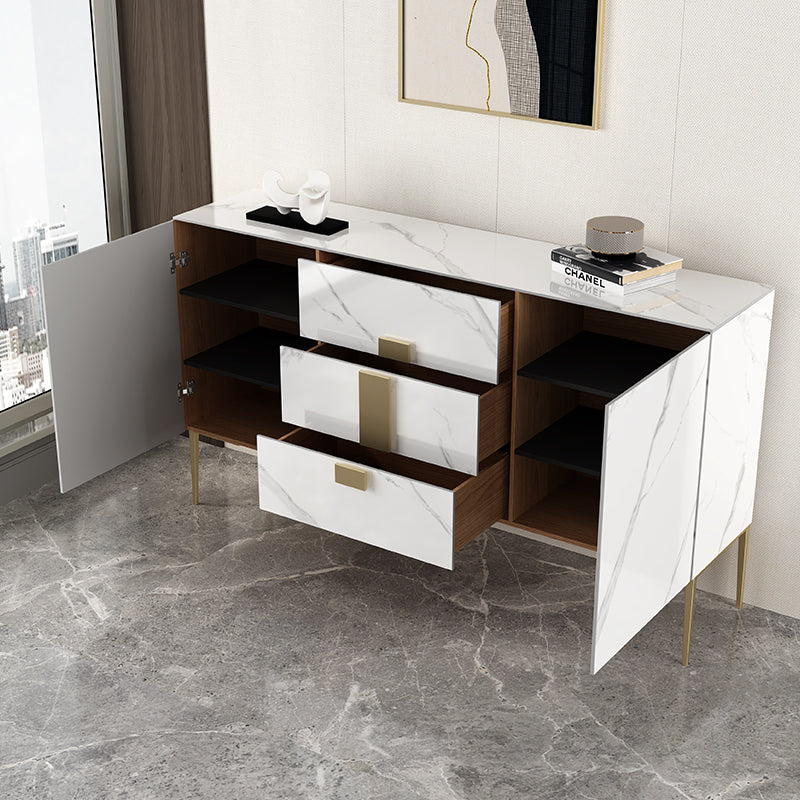 EIRWEN Sintered Stone Console Table Buffet Table Shoe Cabinet Scratch-resistant Surface 1.5m
