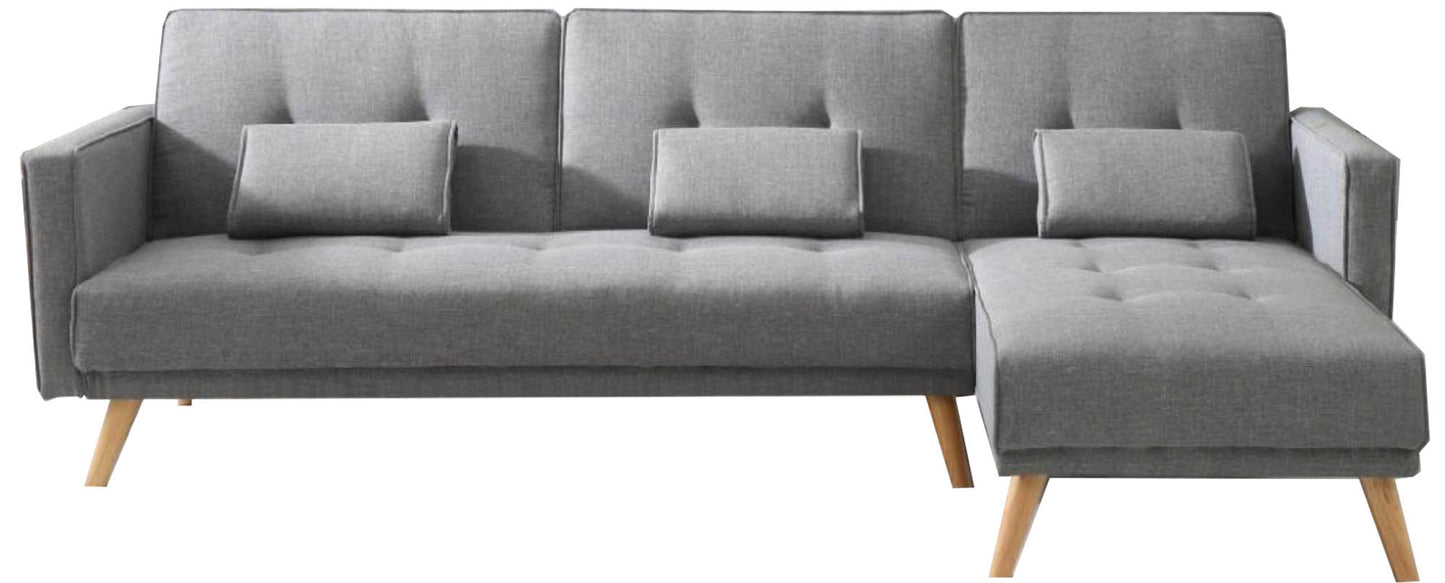 Linen Fabric 5 Seat Sofa Couch Lounges Futon Suite Chaise Set Bed