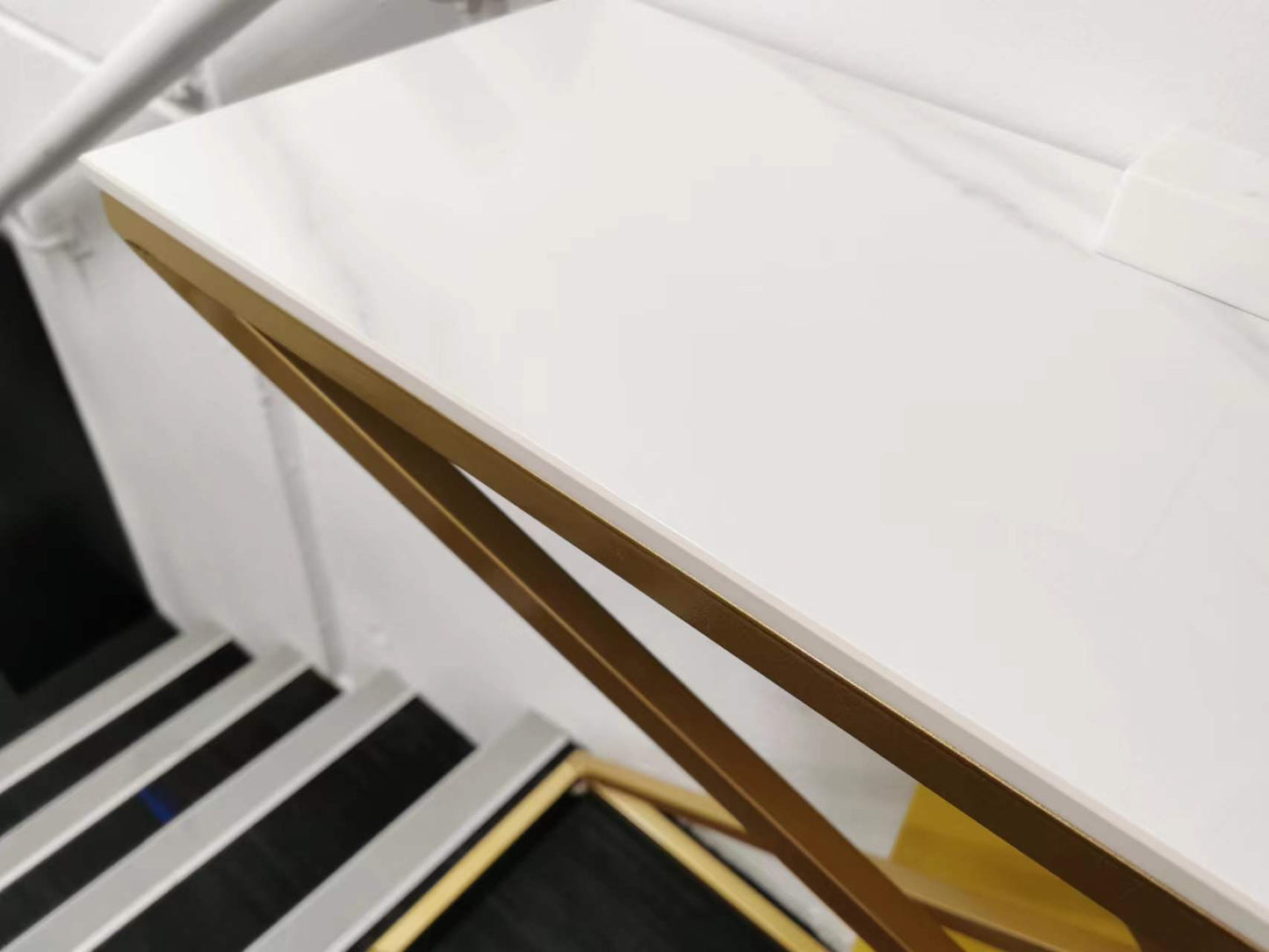 Mountain Ridges Golden Color Designer Hallway Table Side Table Small Buffet Console Table 1.4m