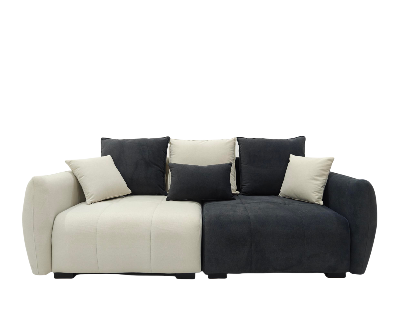 Contrast Color Style Sofe Baby Velvet Two Seat Sofa Small Sofa Lounge 2m