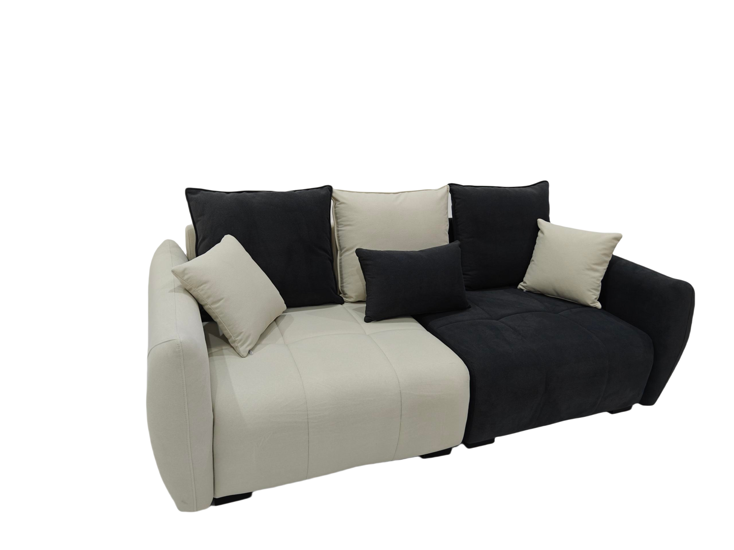Contrast Color Style Sofe Baby Velvet Two Seat Sofa Small Sofa Lounge 2m