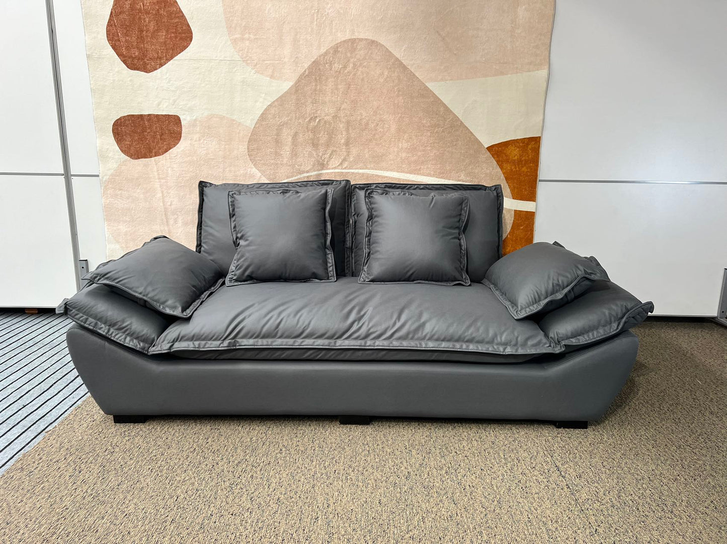 Sailboat Dark Blue Color Hi-Tech Fabric Two Seat Sofa Small Sofa Lounge 2.1m
