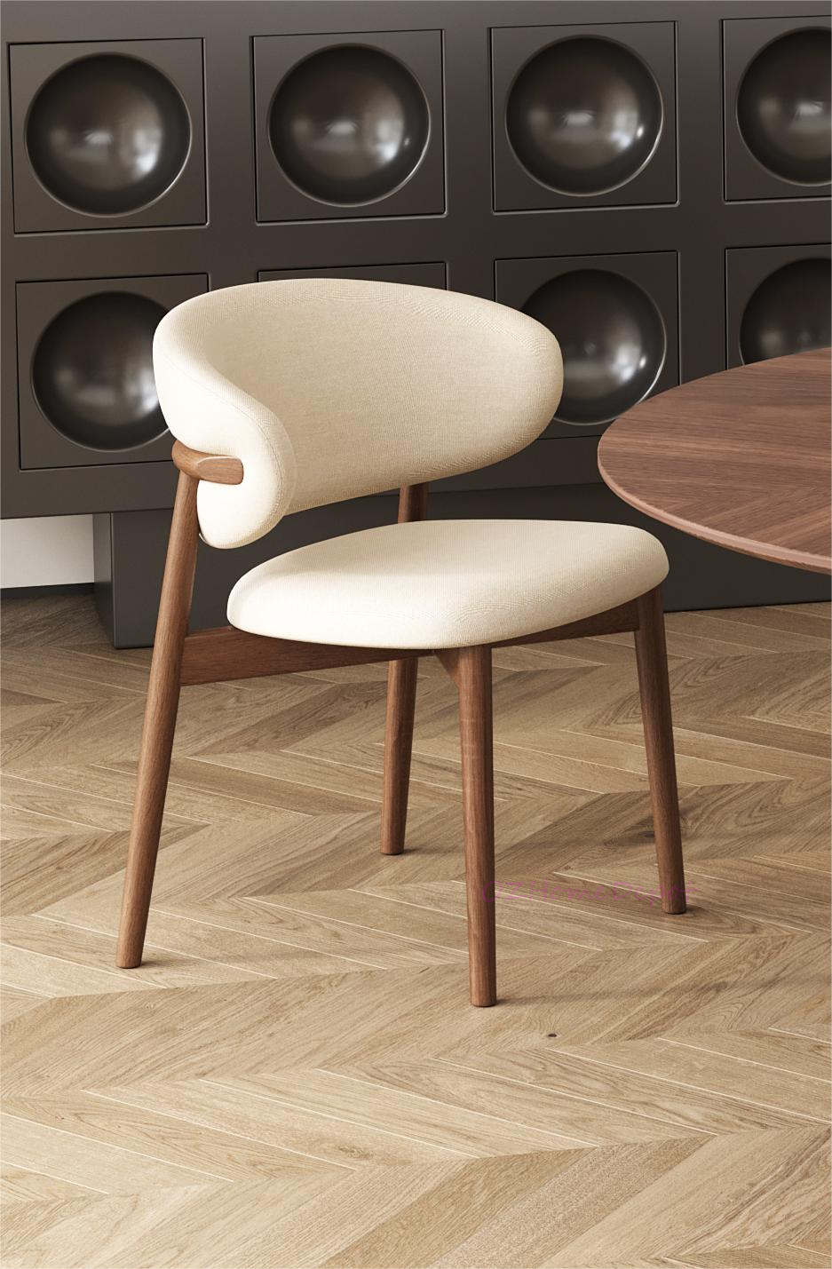 CALLIOPE Walnut Color Timber Round Style Dining Table 1.2m/1.35m