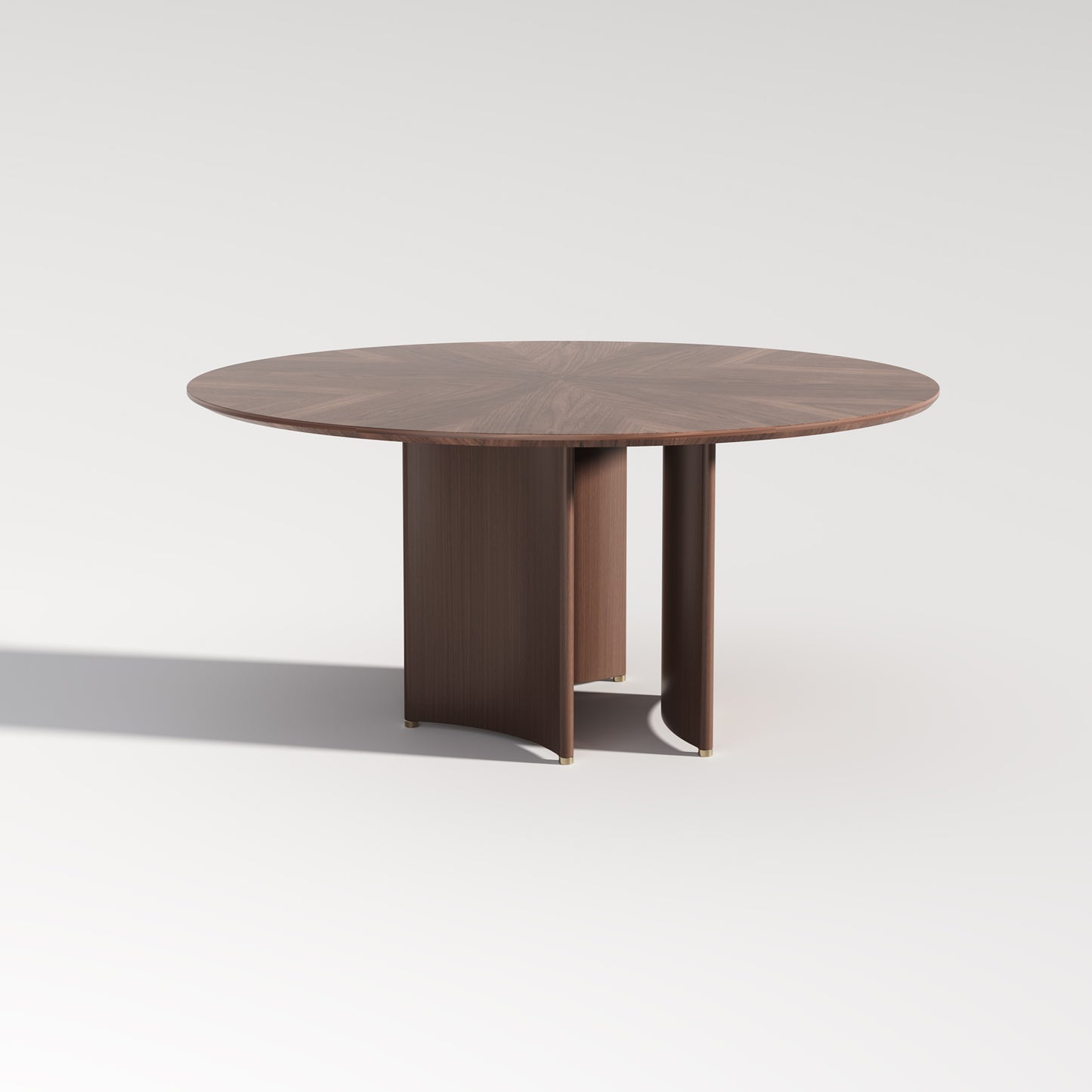 CALLIOPE Walnut Color Timber Round Style Dining Table 1.2m/1.35m