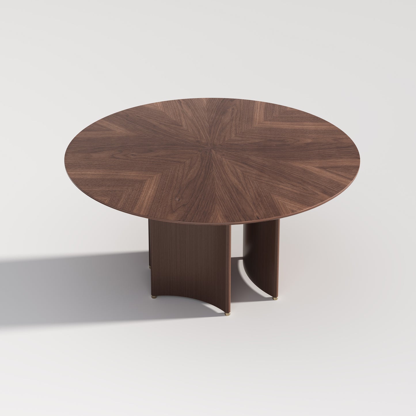 CALLIOPE Walnut Color Timber Round Style Dining Table 1.2m/1.35m