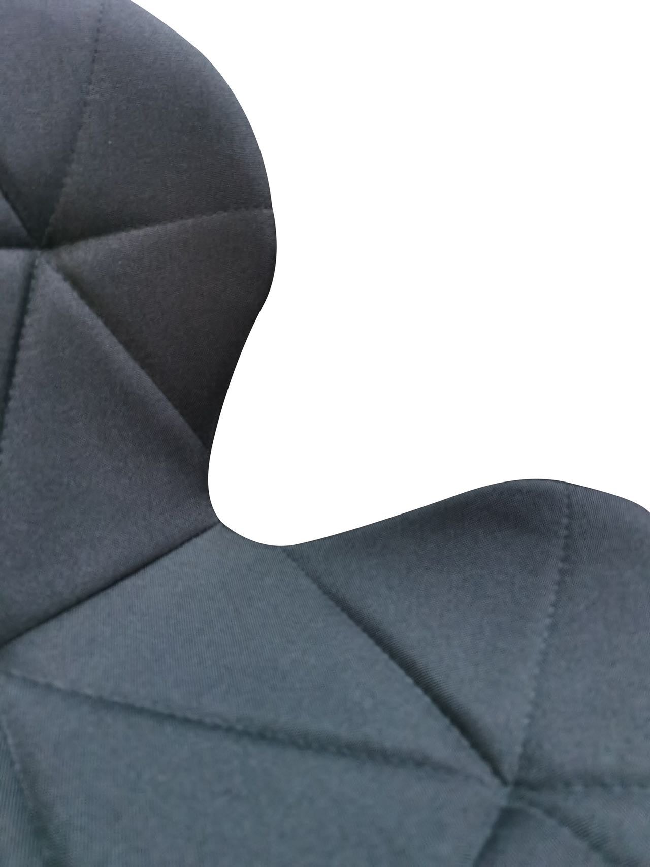 Diamond Style Black Color Simple Dining Chair Cotton Textured Seats With Timber Legs