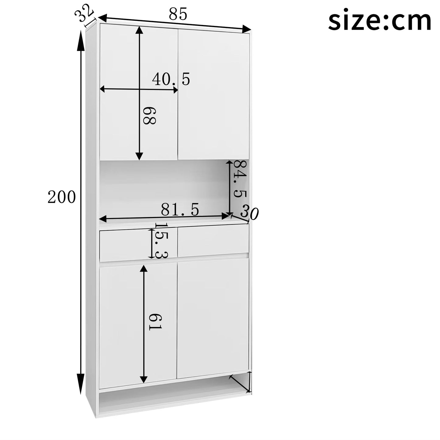 Modern Style Shoe Cabinet With LED Hallway Cabinet Buffet Console Wine Cabinet Storage Cabinet 85cm