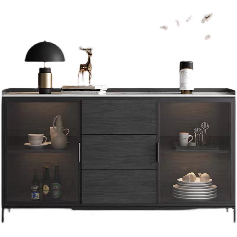 Vickie Buffet Sideboard Cabinet Sintered Stone Top Solid Timber Buffet