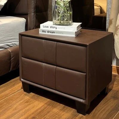 Foggle Luxurious Leather Bed Frame Premium Calf leather Steel legs In Queen King