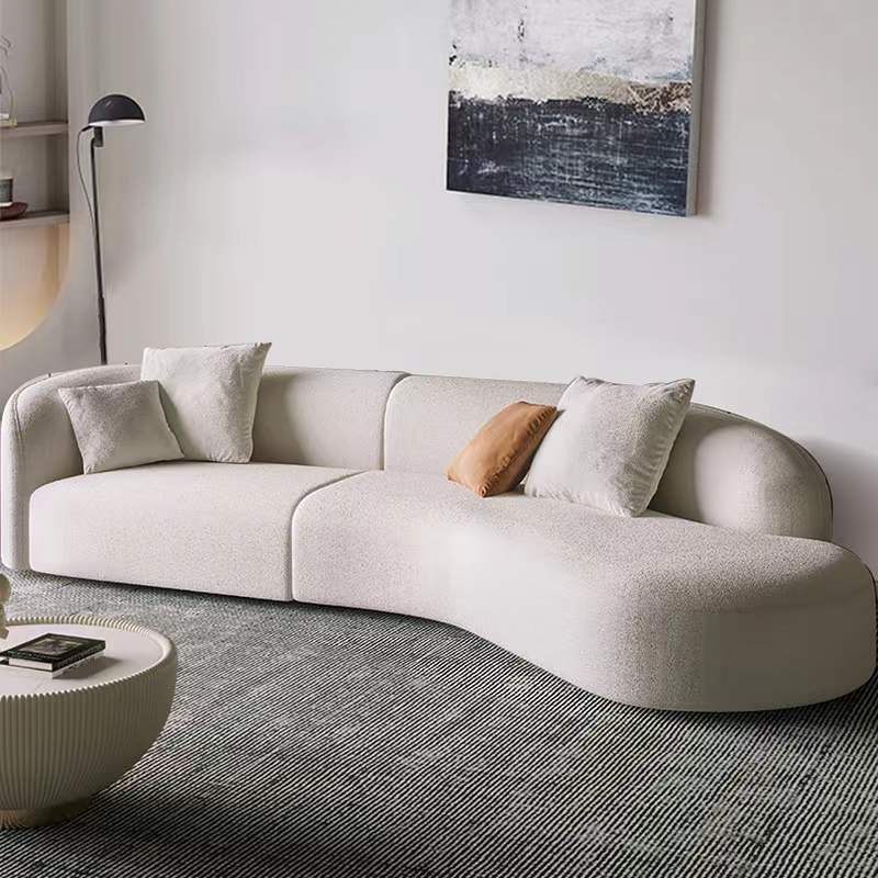 Skye 1046 Curved Velet Designer Sofa Louge Modern Fashion Design 4 Seater + Single Seat
