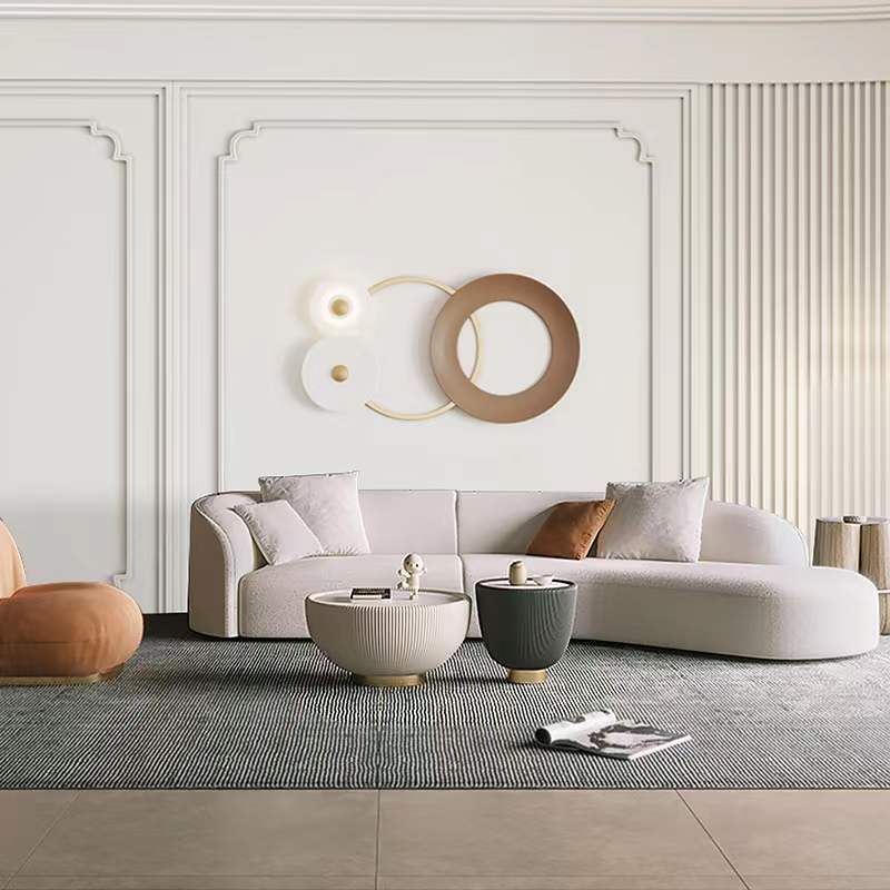 Skye 1046 Curved Velet Designer Sofa Louge Modern Fashion Design 4 Seater + Single Seat