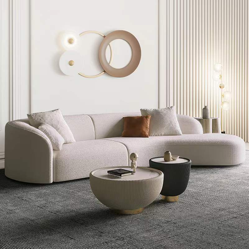 Skye 1046 Curved Velet Designer Sofa Louge Modern Fashion Design 4 Seater + Single Seat