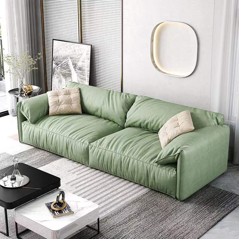 Designer Elephant Ear Down Feather Two Seat Fabric Sofa Muti Colors