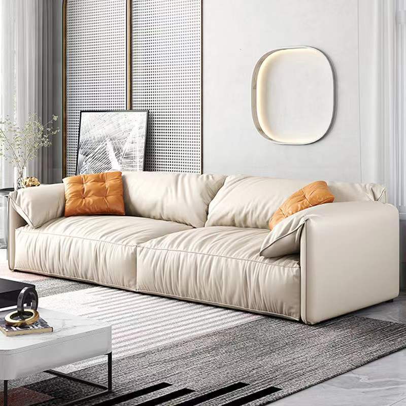Designer Elephant Ear Down Feather Two Seat Fabric Sofa Muti Colors