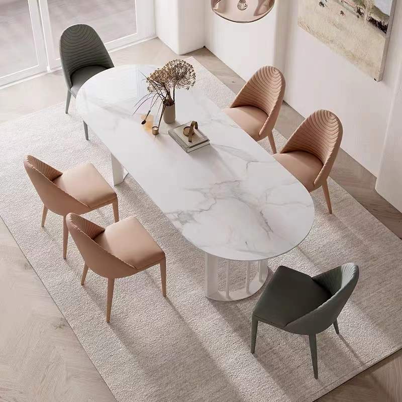 Luxury Leather Dining Chair Steel legs With Full PU Leather Wrap Superb Quality