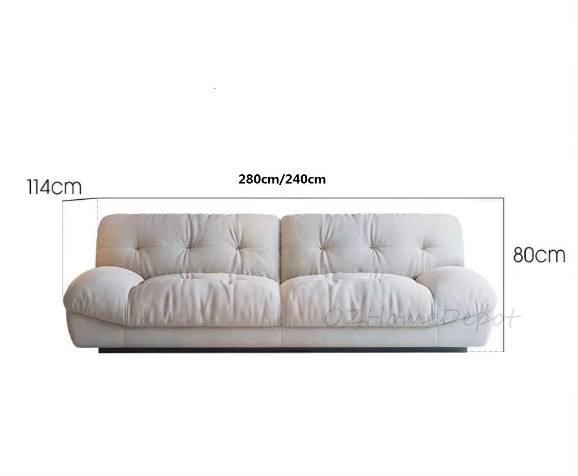 Modern Design Cloud Down Cushion Deep Seating Style 3 Seaters Fabric Sofa 2.4m/2.8m