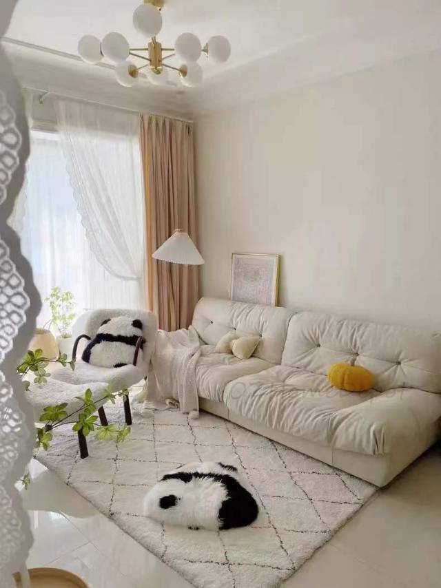 Modern Design Cloud Down Cushion Deep Seating Style 3 Seaters Fabric Sofa 2.4m/2.8m