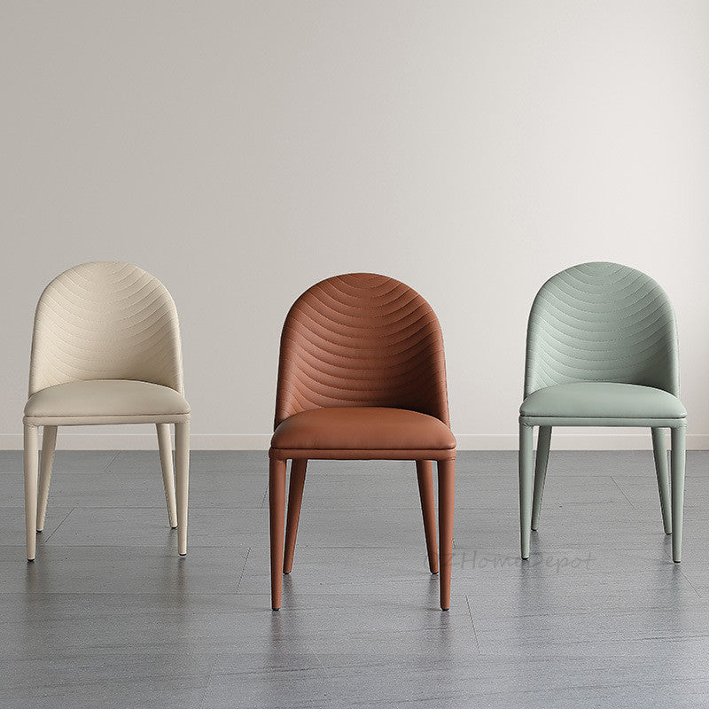 Luxury Leather Dining Chair Steel legs With Full PU Leather Wrap Superb Quality