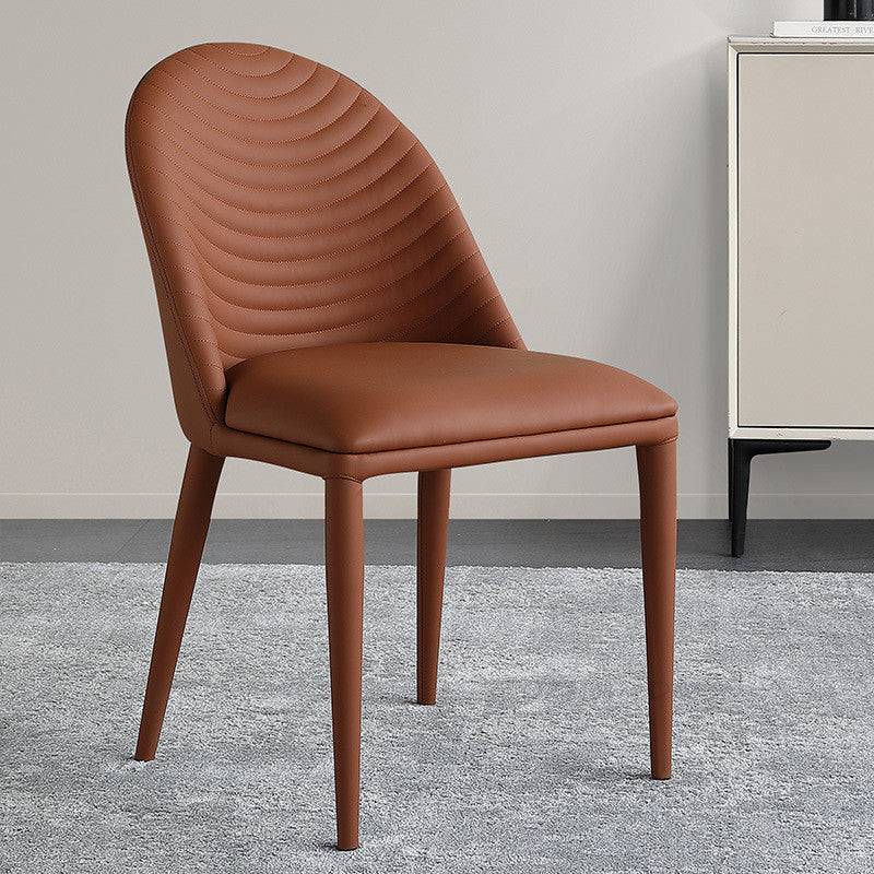 Luxury Leather Dining Chair Steel legs With Full PU Leather Wrap Superb Quality
