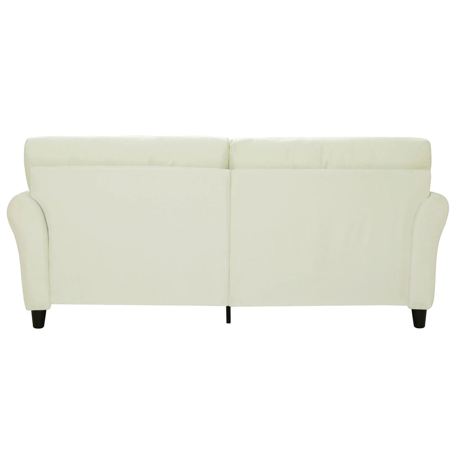 TRANA Miniminal Design Cream Color Two Seater Fabric Sofa Polyester Upholstery