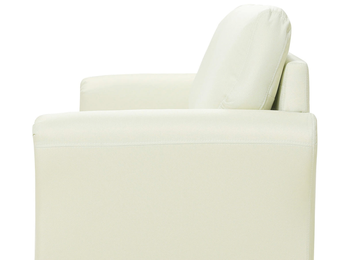 TRANA Miniminal Design Cream Color Two Seater Fabric Sofa Polyester Upholstery