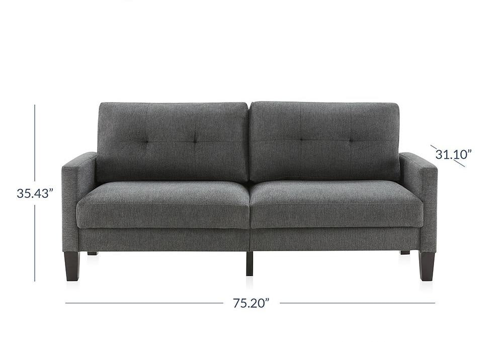 WEDGE Modern Simply Design Small 2 Seat Fabric Sofa Apartment Sofa Multi-color
