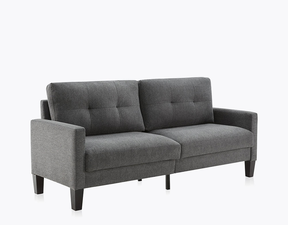 WEDGE Modern Simply Design Small 2 Seat Fabric Sofa Apartment Sofa Multi-color