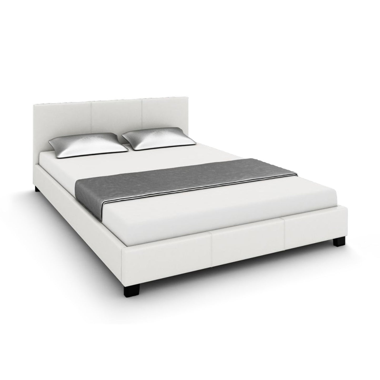 NEO Modern Style PU Leather Bedframe Black/White In Single Double Queen