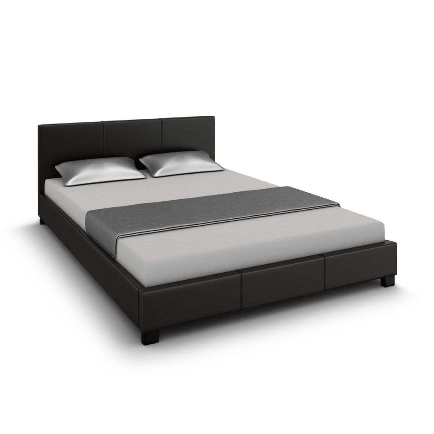 NEO Modern Style PU Leather Bedframe Black/White In Single Double Queen