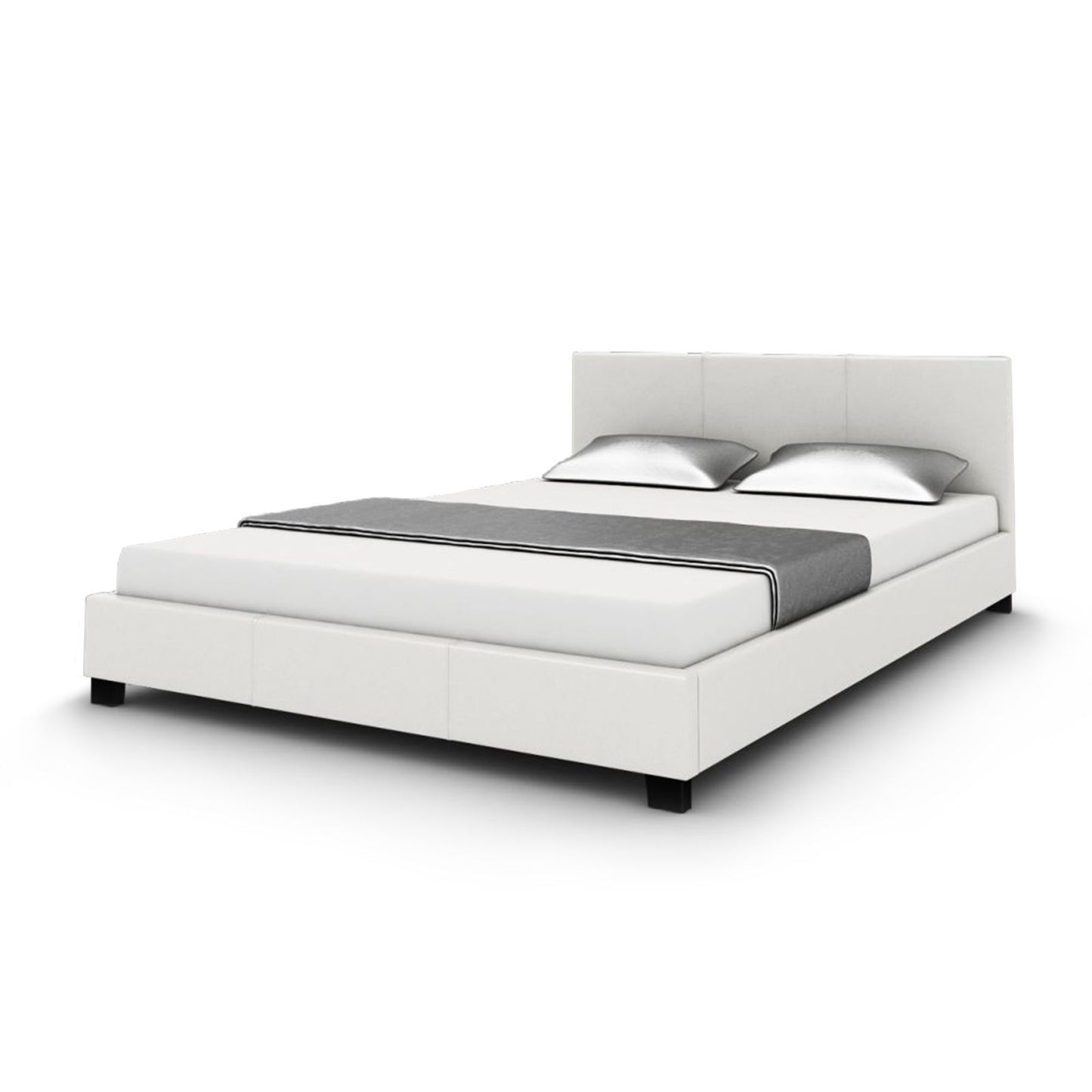 NEO Modern Style PU Leather Bedframe Black/White In Single Double Queen