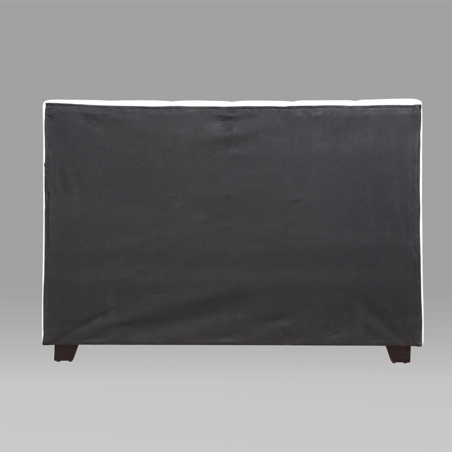 Chocolate Block Style Bedframe With Wooden Legs Fabric/PU In Double Queen King