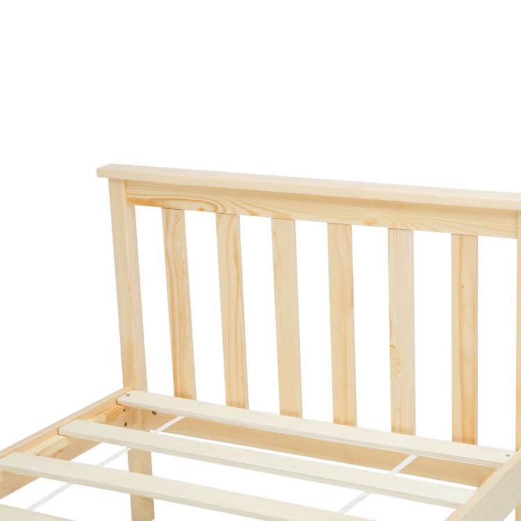 Modern Simple Design Natural Pine Wood Wooden Bed Timber Frame Single/Double/Queen