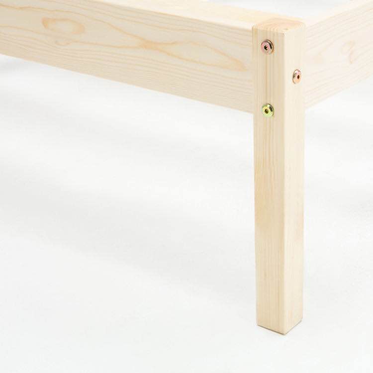 Modern Simple Design Natural Pine Wood Wooden Bed Timber Frame Single/Double/Queen
