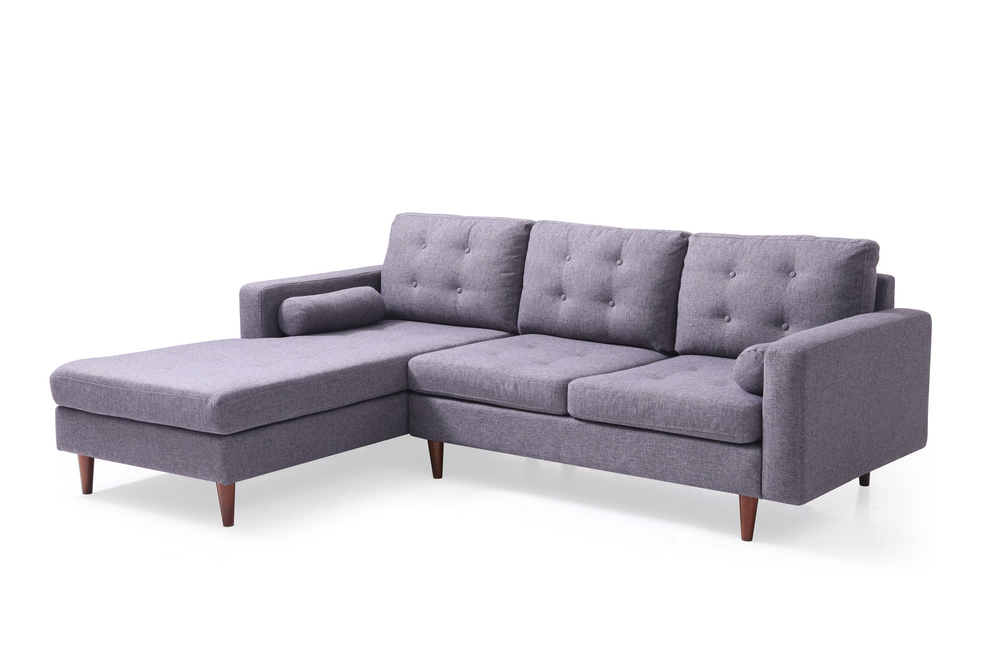 Vittorio Modern Design Fabric 3-Seat Modular Recliner Corner Futon Lounge Couch With Chaise