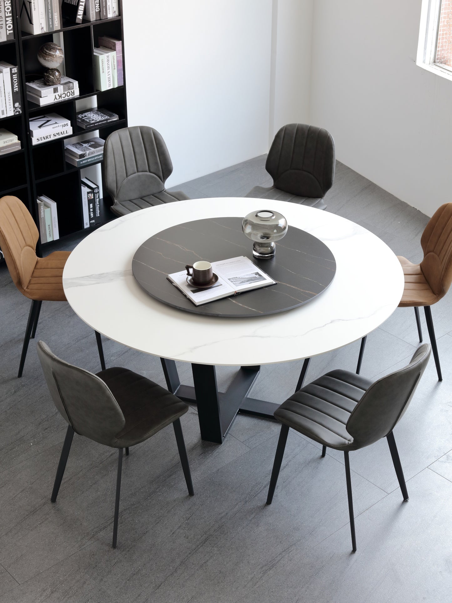 Superb Quality PU Leather Dining Chair With Steel Legs And Frame In Muti Colors