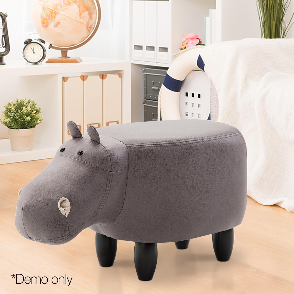 Cute Design Animal Stool Hippo Stool Kids Stool Small Stool Bench In Grey Color