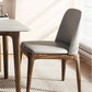 BENCY Brown Color Solid Timber Framed Dining Chair Microfiber Leather Wrapped Seats