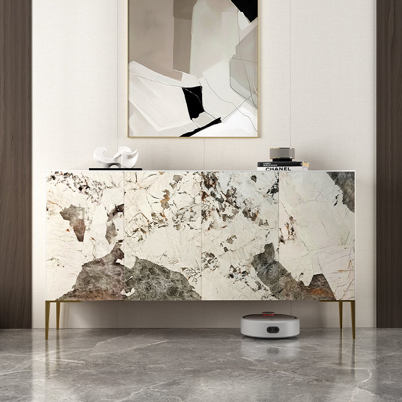 MARS Sintered Stone Pandora Pattern Console Table Buffet Table Shoe Cabinet Scratch-resistant Surface 1.8m