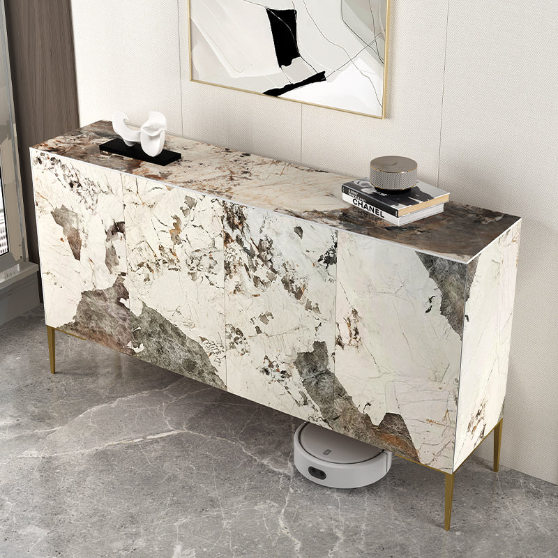 MARS Sintered Stone Pandora Pattern Console Table Buffet Table Shoe Cabinet Scratch-resistant Surface 1.8m