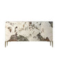 MARS Sintered Stone Pandora Pattern Console Table Buffet Table Shoe Cabinet Scratch-resistant Surface 1.8m