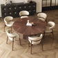 CALLIOPE Walnut Color Timber Round Style Dining Table 1.2m/1.35m