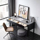 Zita Sintered Stone Top Designer Study Desk With Drawers Steel Legs Home Office Desk 1.6m