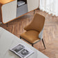 Euro Design PU Leather Dining Chair Metal Frame Two Tune Colored