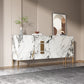 LILIUM Sintered Stone Marble Pattern Console Table Buffet Table Shoe Cabinet Scratch-resistant Surface 1.8m