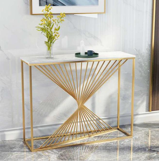 InterLines Designer Luxury Hallway Table Side Table Small Buffet Console Table 1.4m