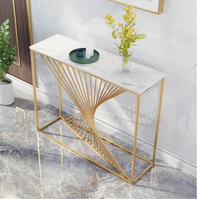 InterLines Designer Luxury Hallway Table Side Table Small Buffet Console Table 1.4m