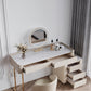 TRAGO+ Sintered Stone Top Vanity Table With Stool And LED Mirror Makeup Table Dressing Table With Drawers 1.2m