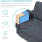 Linen Fabric 3-Seat Modular Sofa Grey Color With Reversible Ottoman L Shape Sofa