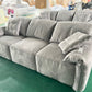 Modern Design Elephant Ear Style Electrc Remote Controlled Fabric Three Seat Sofa Chaise Lounge Muti Color